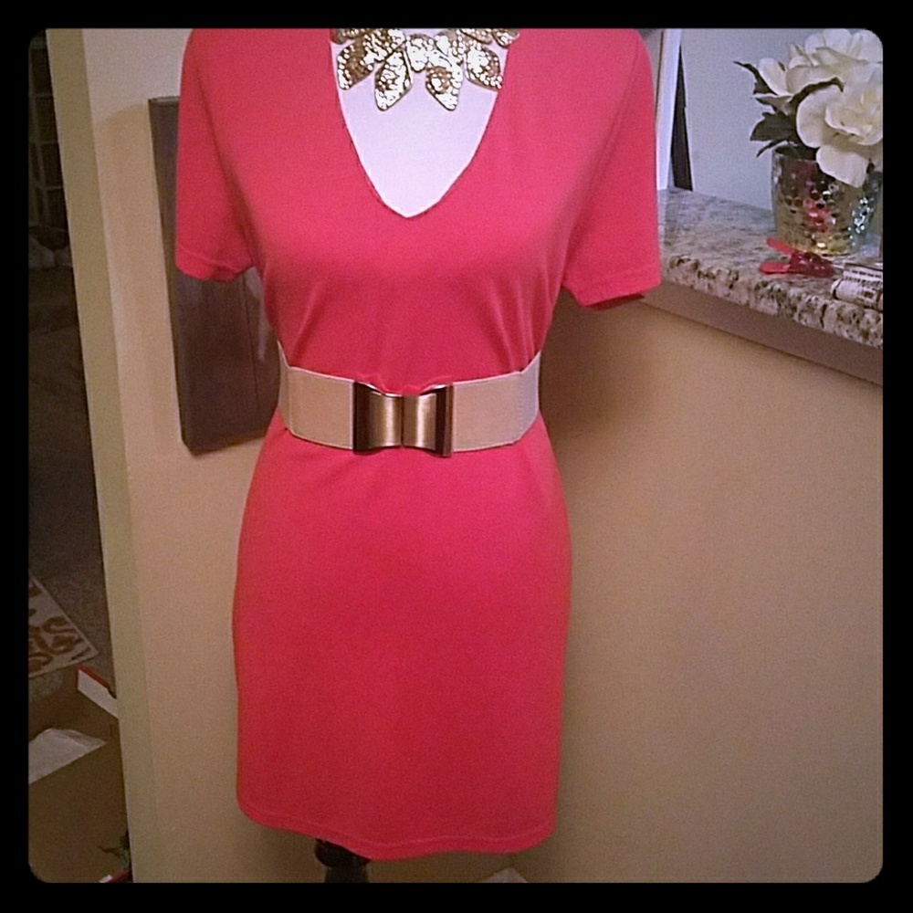 Red/coral dress